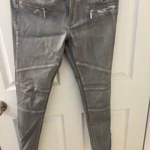 Michael Kors Metallic Gray Jeans